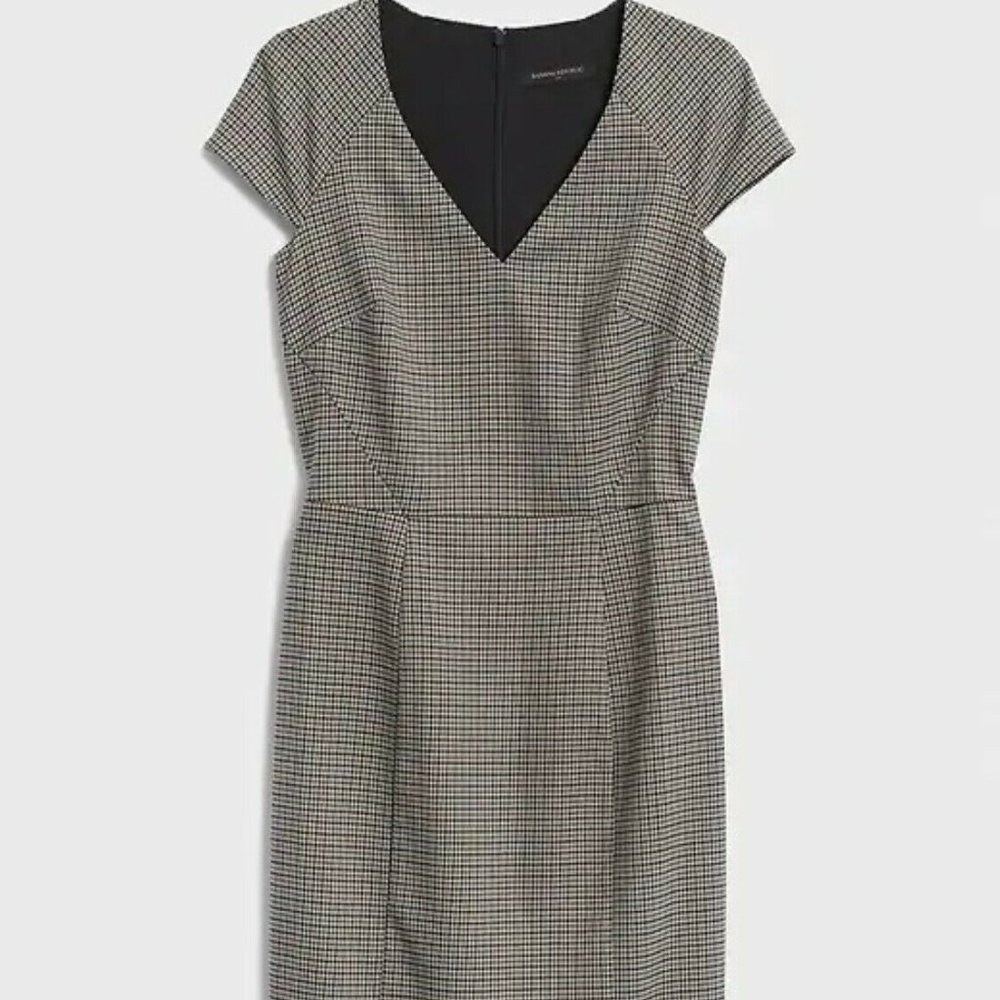 NWT Banana Republic Tattersall Plaid Sheath Dress